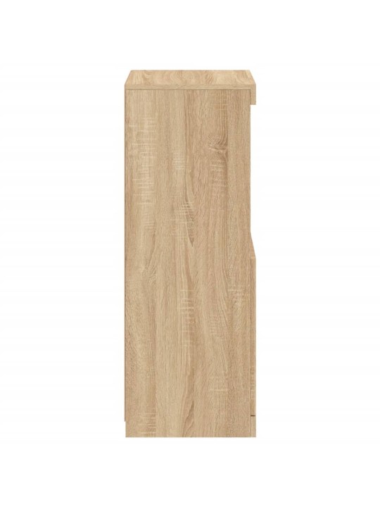 Kumode ar led lampiņām, ozolkoka krāsa, 41x37x100 cm