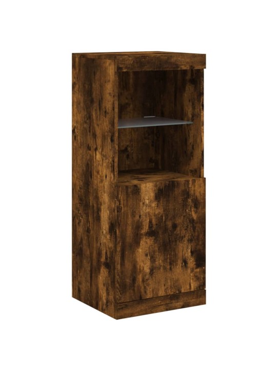 Kumode ar led lampiņām, ozolkoka krāsa, 41x37x100 cm