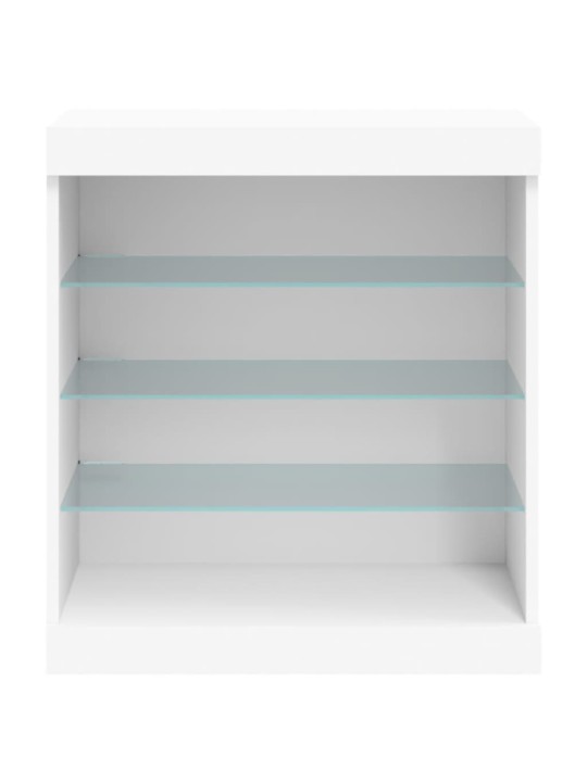 Kumode ar led lampiņām, balta, 60,5x37x67 cm