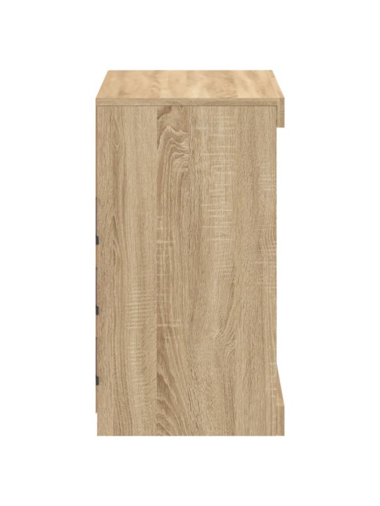 Kumode ar led lampiņām, ozolkoka krāsa, 60,5x37x67 cm