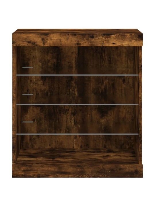 Kumode ar led lampiņām, ozolkoka krāsa, 60,5x37x67 cm