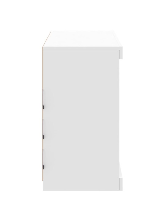 Kumode ar LED lampiņām, balta, 81x37x67 cm