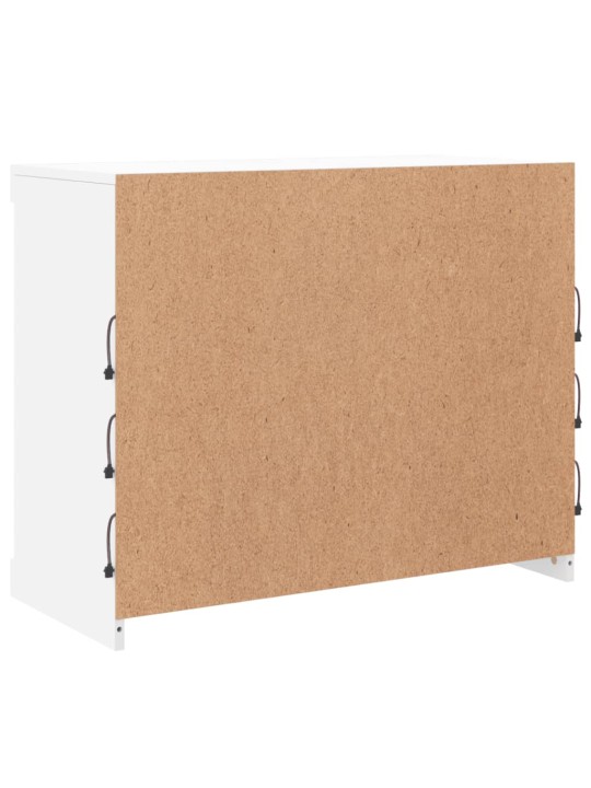 Kumode ar LED lampiņām, balta, 81x37x67 cm