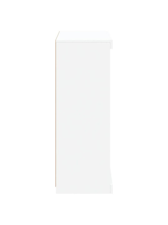 Kumode ar LED lampiņām, balta, 60,5x37x100 cm