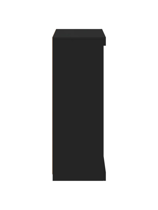 Kumode ar led lampiņām, melna, 60,5x37x100 cm