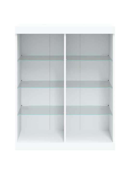 Kumode ar led lampiņām, balta, 81x37x100 cm