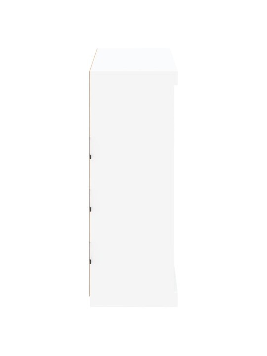 Kumode ar led lampiņām, balta, 81x37x100 cm