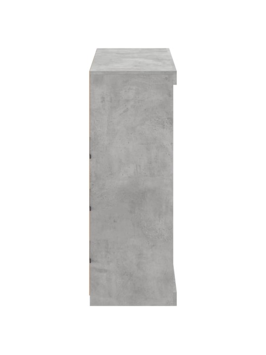 Kumode ar led lampiņām, betona pelēka, 81x37x100 cm