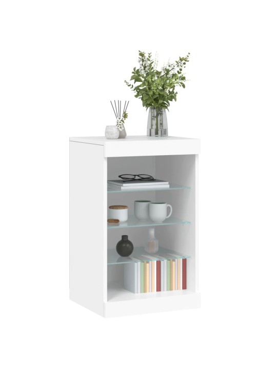 Kumode ar led lampiņām, balta, 41x37x67 cm