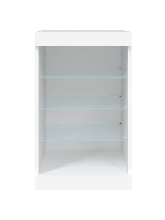 Kumode ar led lampiņām, balta, 41x37x67 cm