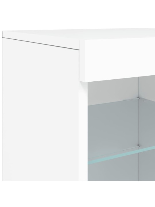 Kumode ar led lampiņām, balta, 41x37x67 cm