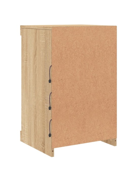 Kumode ar led lampiņām, ozolkoka krāsa, 41x37x67 cm