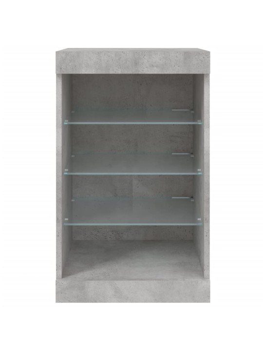 Kumode ar led lampiņām, betona pelēka, 41x37x67 cm