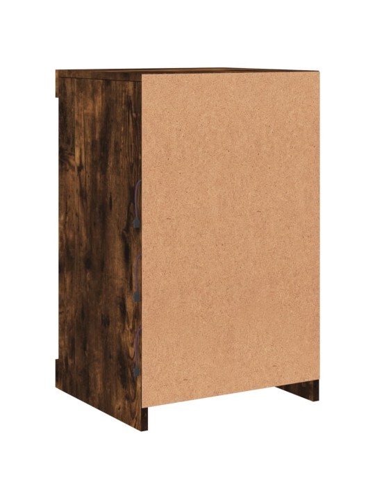 Kumode ar led lampiņām, ozolkoka krāsa, 41x37x67 cm