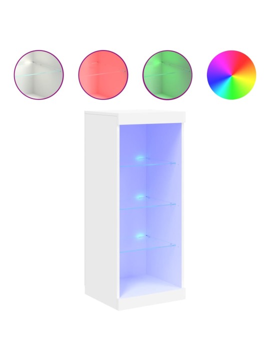 Kumode ar led lampiņām, balta, 41x37x100 cm