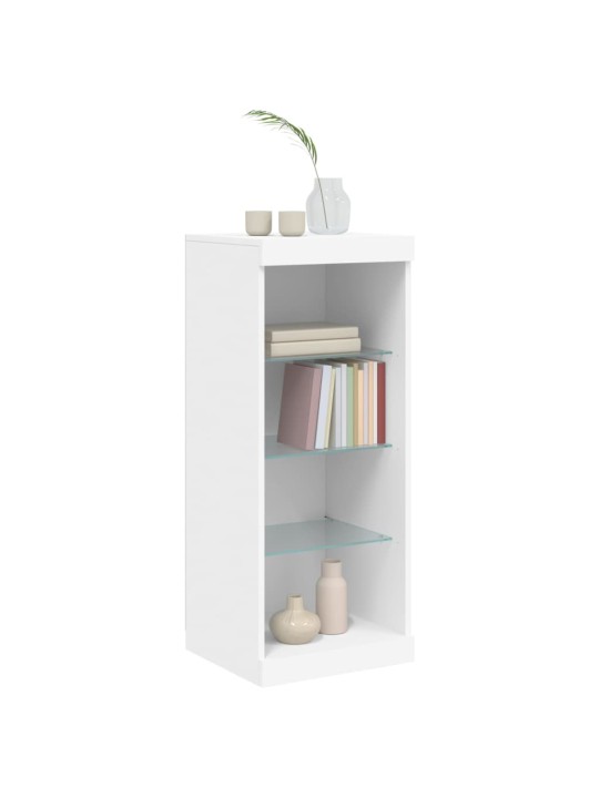 Kumode ar led lampiņām, balta, 41x37x100 cm