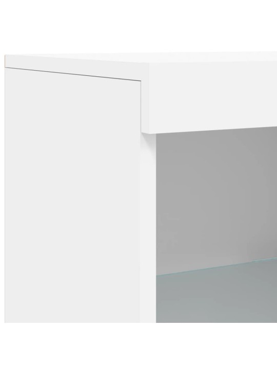 Kumode ar led lampiņām, balta, 41x37x100 cm