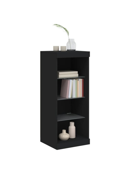 Kumode ar led lampiņām, melna, 41x37x100 cm