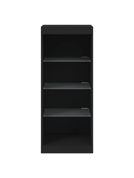 Kumode ar led lampiņām, melna, 41x37x100 cm
