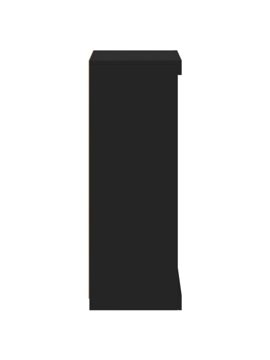 Kumode ar led lampiņām, melna, 41x37x100 cm