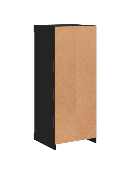 Kumode ar led lampiņām, melna, 41x37x100 cm
