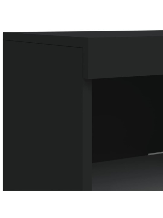 Kumode ar led lampiņām, melna, 41x37x100 cm