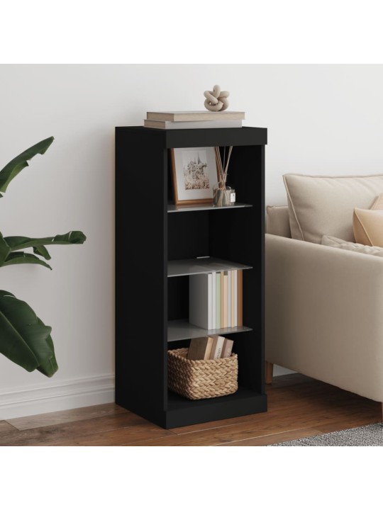 Kumode ar led lampiņām, melna, 41x37x100 cm