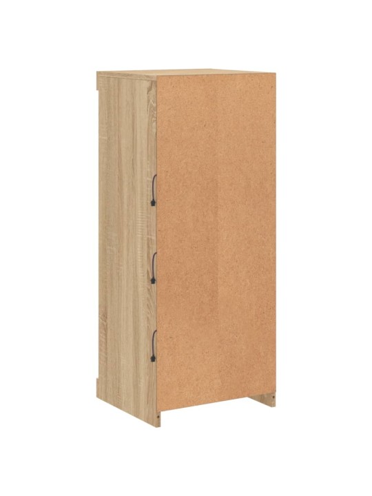 Kumode ar led lampiņām, ozolkoka krāsa, 41x37x100 cm