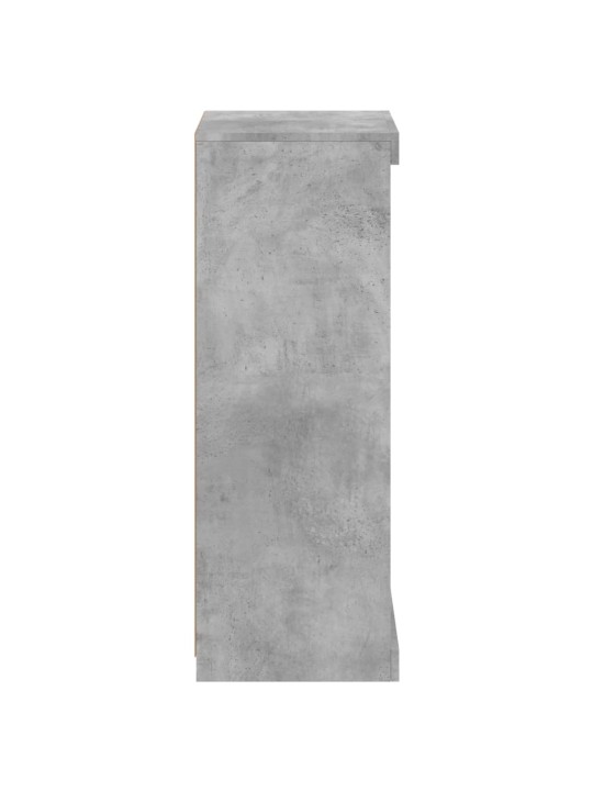 Kumode ar led lampiņām, betona pelēka, 41x37x100 cm