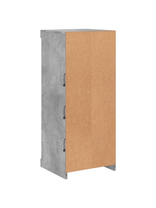 Kumode ar led lampiņām, betona pelēka, 41x37x100 cm