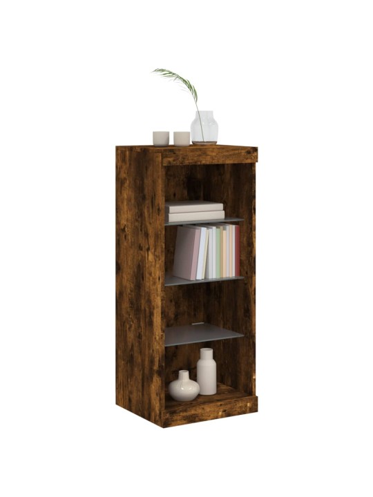 Kumode ar led lampiņām, ozolkoka krāsa, 41x37x100 cm