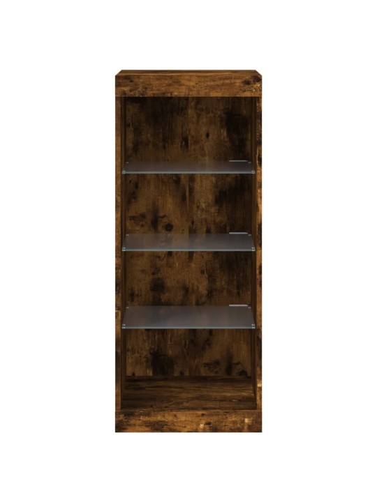 Kumode ar led lampiņām, ozolkoka krāsa, 41x37x100 cm