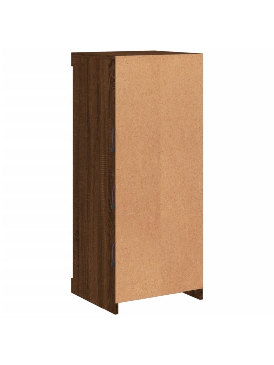 Kumode ar led lampiņām, brūna koka krāsa, 41x37x100 cm