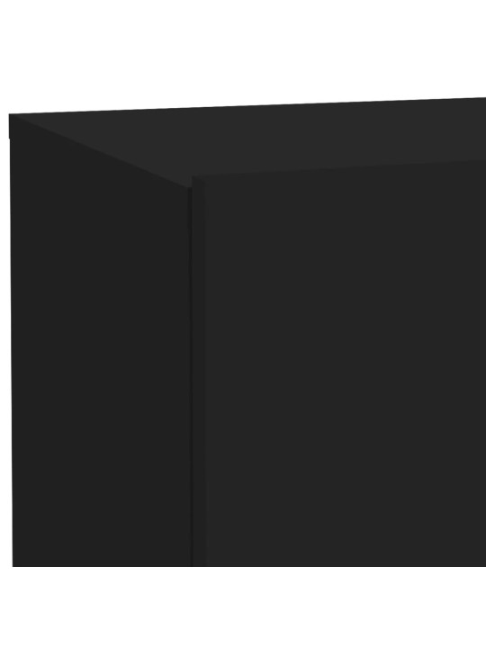 Naktsskapītis ar led, melns, 70x36x40,5 cm
