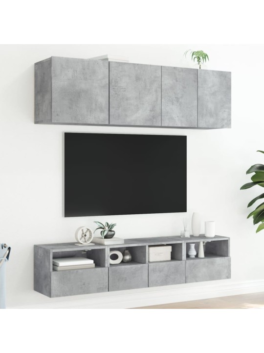 Tv sienas skapītis, pelēks, 40x30x30 cm, inženierijas koks