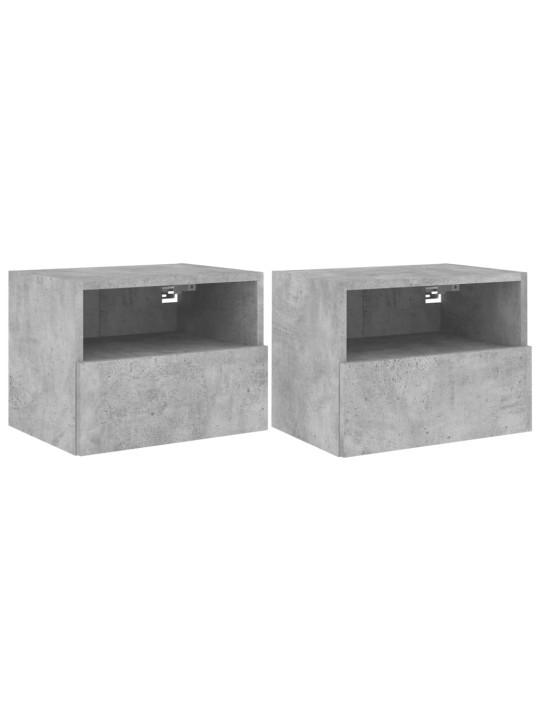 Tv sienas skapji, 2 gb., 40x30x30 cm, pelēki, inženierijas koks