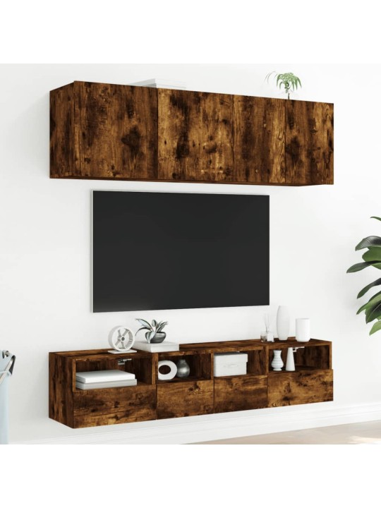 Tv skapīši, 2 gab., koka krāsa, 40x30x30 cm, inženierijas koks