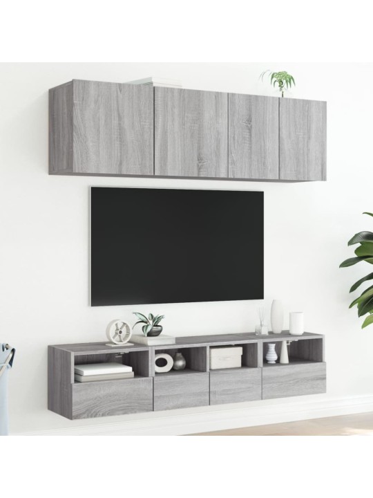 Tv sienas skapītis, pelēki, 40x30x30 cm, inženierijas koks