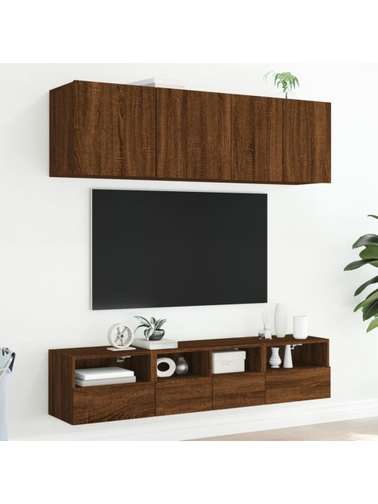 Tv sienas skapītis, brūns, 40x30x30 cm, inženierijas koks