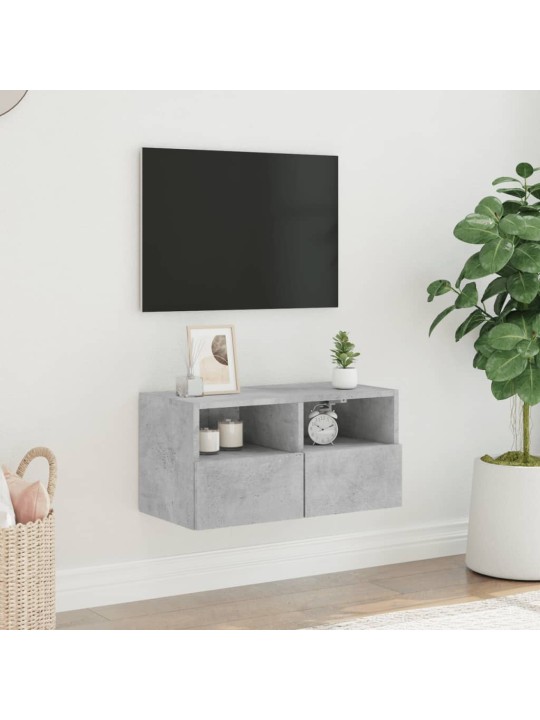 Tv sienas skapītis, 60x30x30 cm, pelēki, inženierijas koks