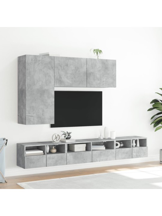 Tv sienas skapītis, 60x30x30 cm, pelēki, inženierijas koks