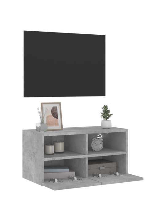Tv sienas skapītis, 60x30x30 cm, pelēki, inženierijas koks