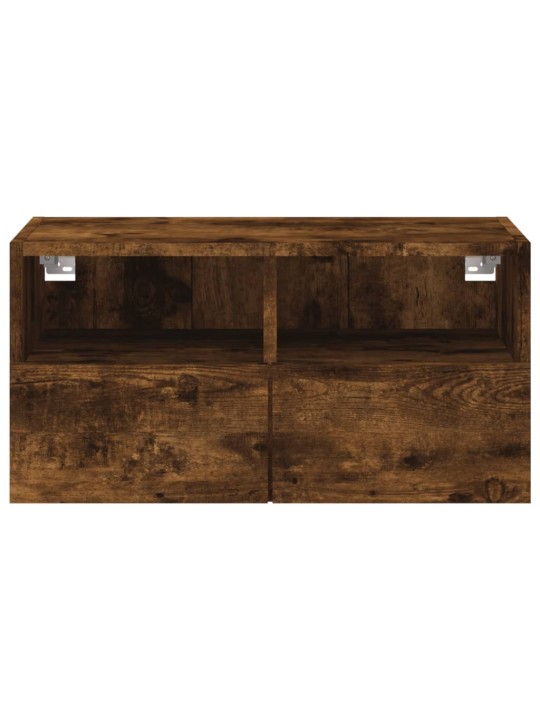 Tv sienas skapītis, koka krāsa, 60x30x30 cm, inženierijas koks