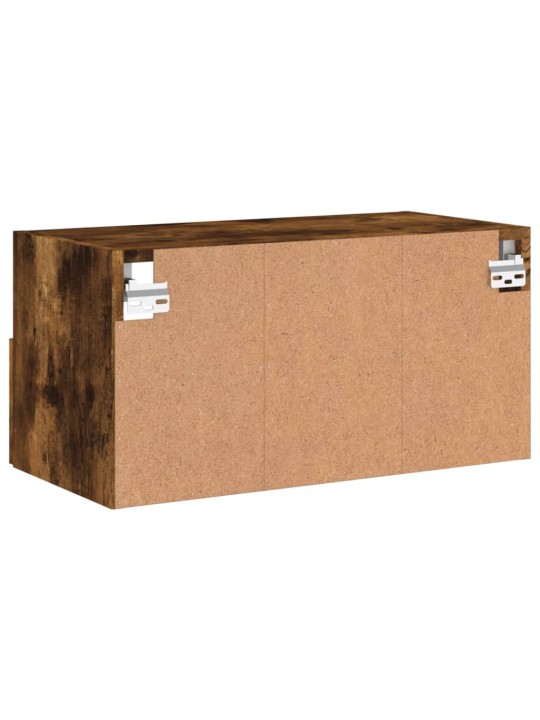 Tv sienas skapītis, koka krāsa, 60x30x30 cm, inženierijas koks