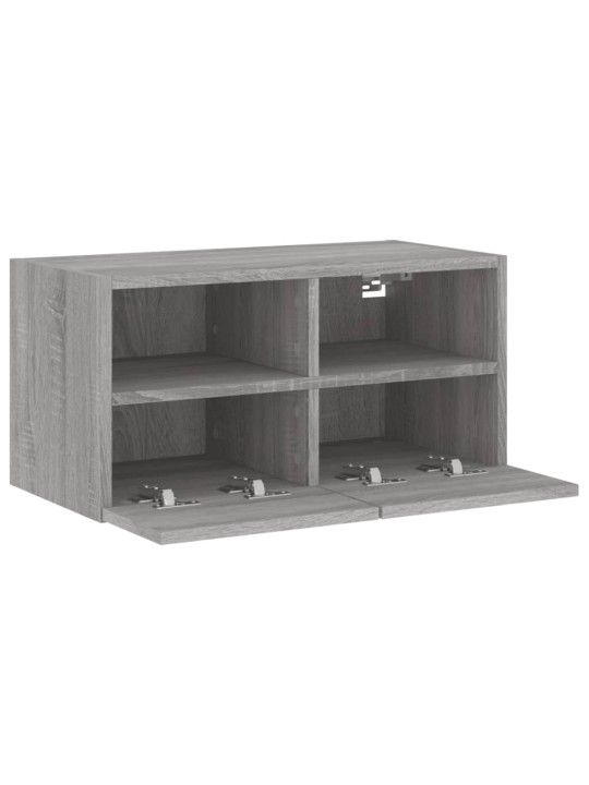 Tv sienas skapītis, pelēka ozola, 60x30x30cm, inženierijas koks
