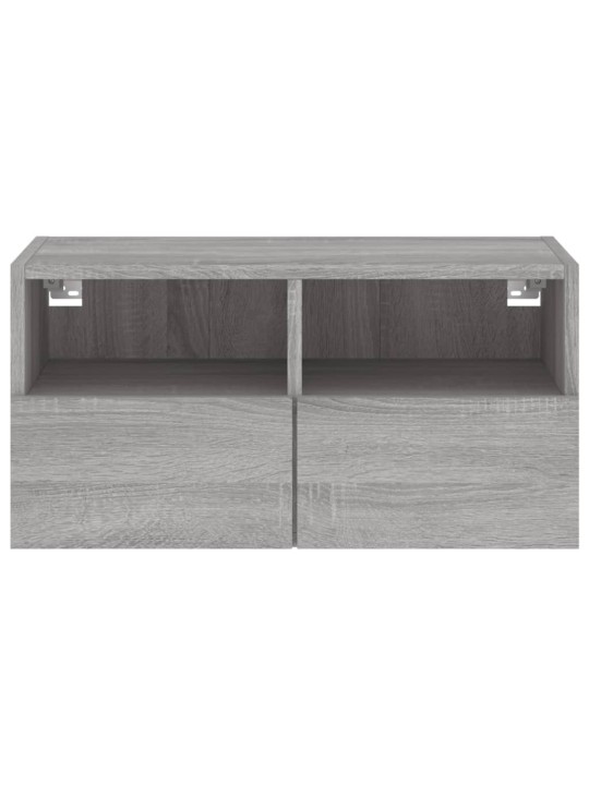 Tv sienas skapītis, pelēka ozola, 60x30x30cm, inženierijas koks