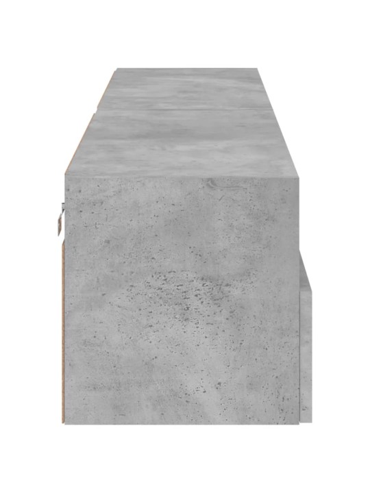 Tv sienas skapji, 2 gb., 80x30x30 cm, pelēki, inženierijas koks