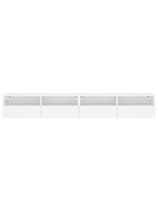 Tv skapīši, 2 gab., balts, 100x30x30 cm, inženierijas koks