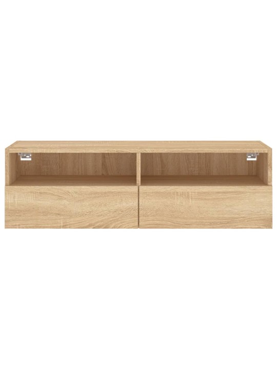 Tv sienas skapītis, ozolkoka, 100x30x30 cm, inženierijas koks