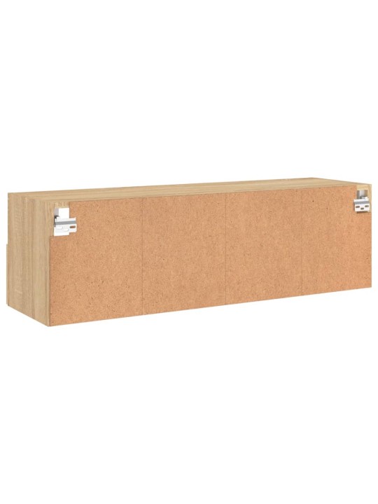 Tv sienas skapītis, ozolkoka, 100x30x30 cm, inženierijas koks